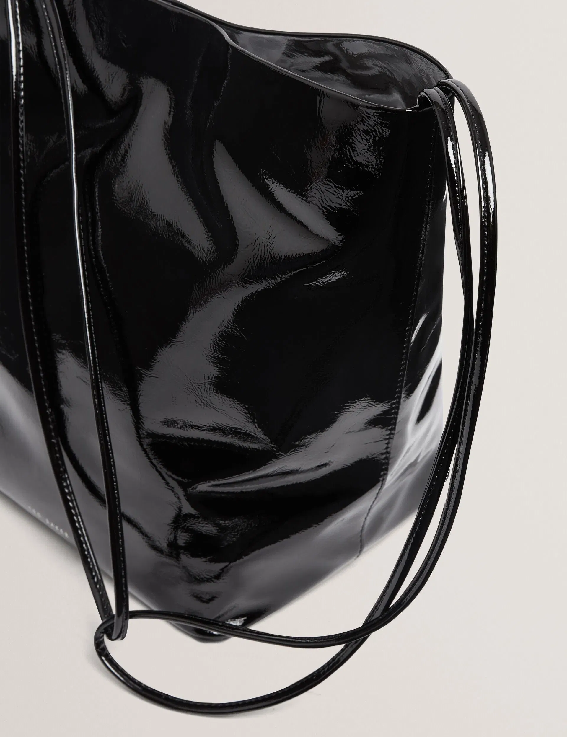 Ted Baker Kamilaa Crinkled Pu Slim Strap Bucket Bag Black Women's