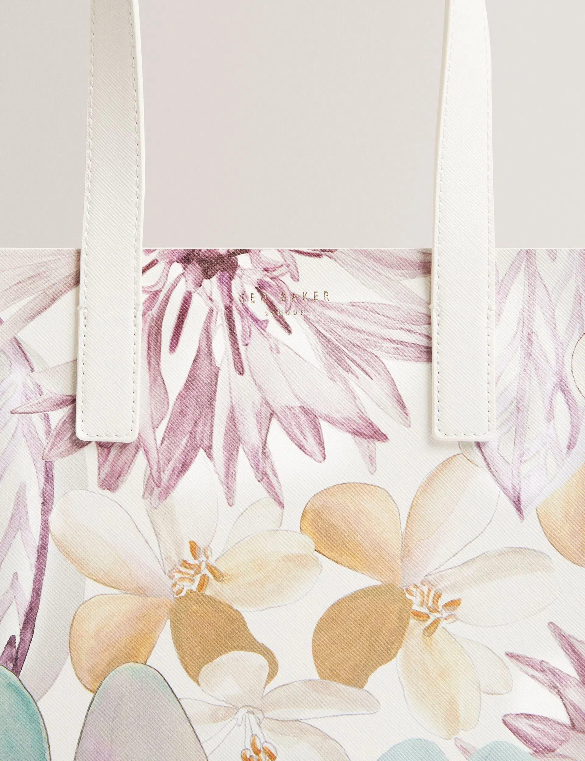 Ted Baker Helisa Petal Print Pu Small Icon Tote Bag Women's