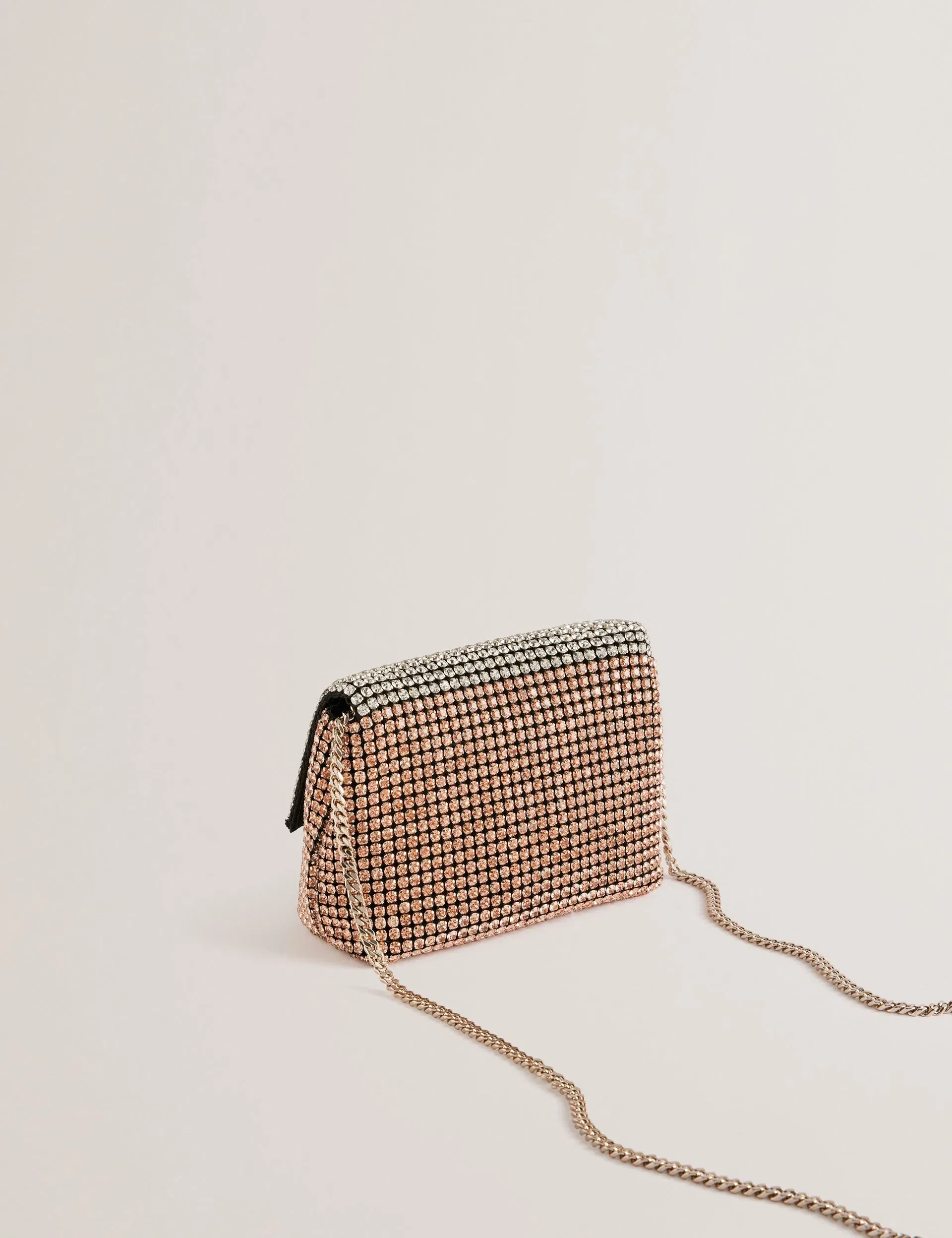 Ted Baker Gliters Crystal Embellished Mini Crossbody Bag Rose Gold Women's