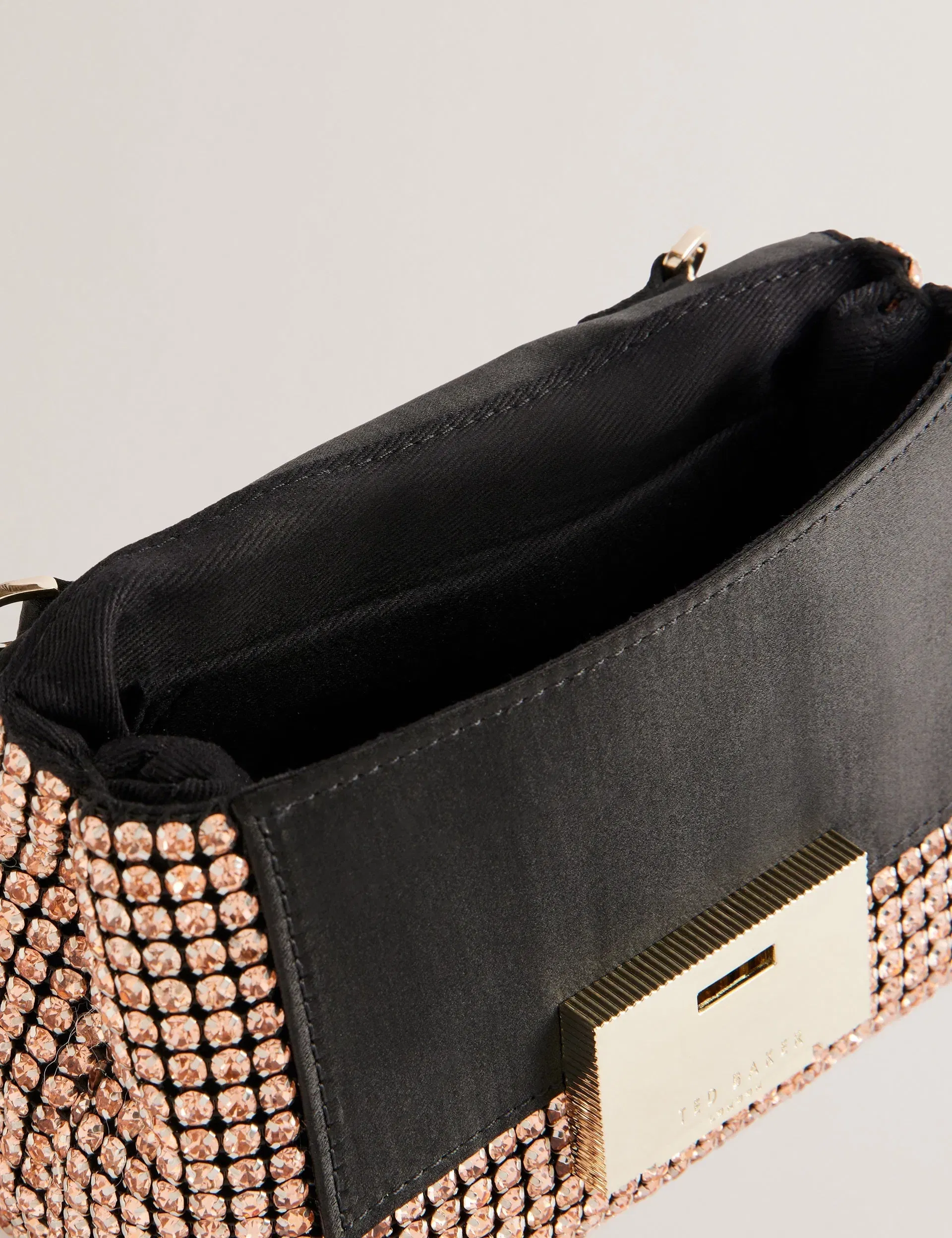 Ted Baker Gliters Crystal Embellished Mini Crossbody Bag Rose Gold Women's
