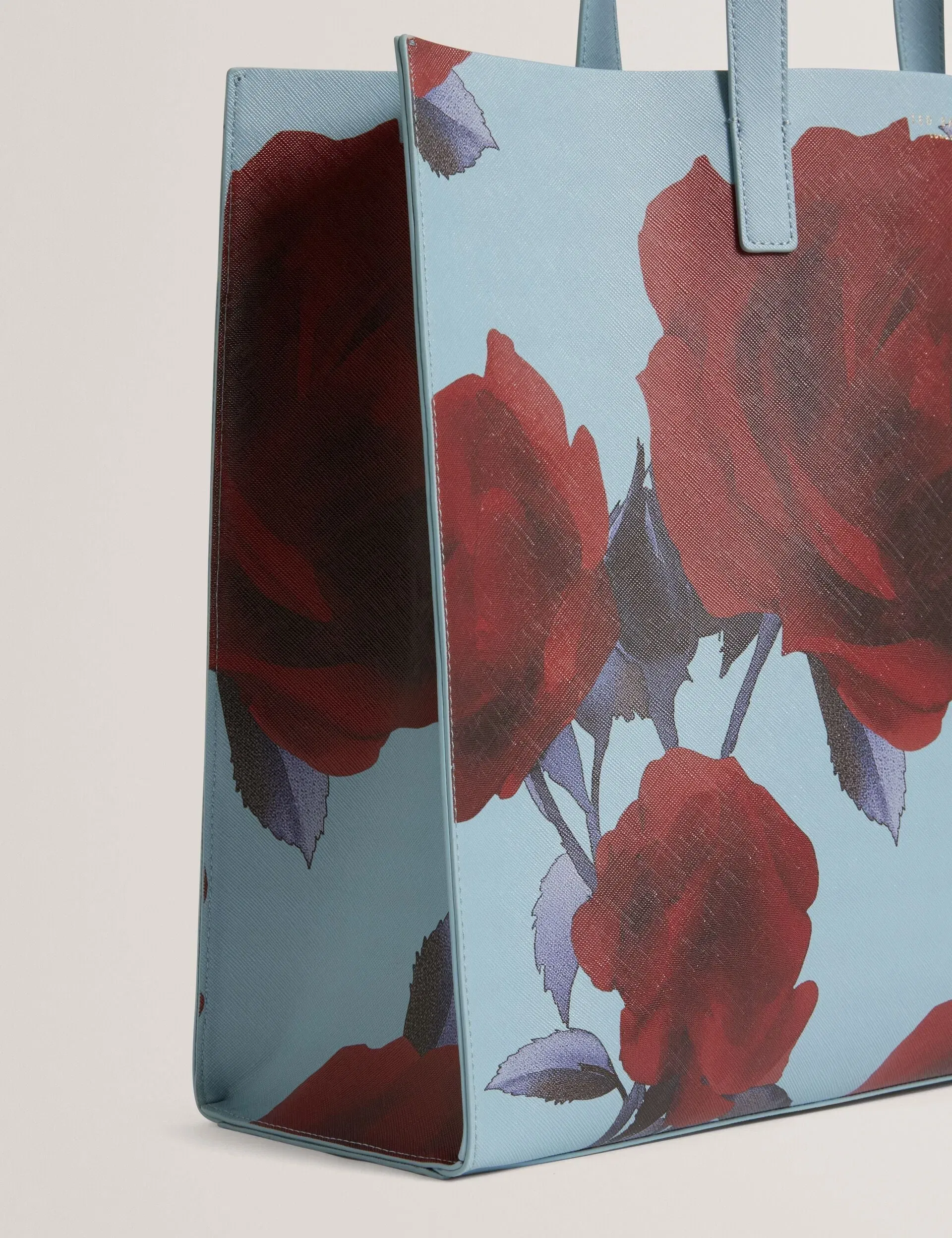 Ted Baker Emberli Extra Large Rose Print Icon Bag Mid Blue Women's