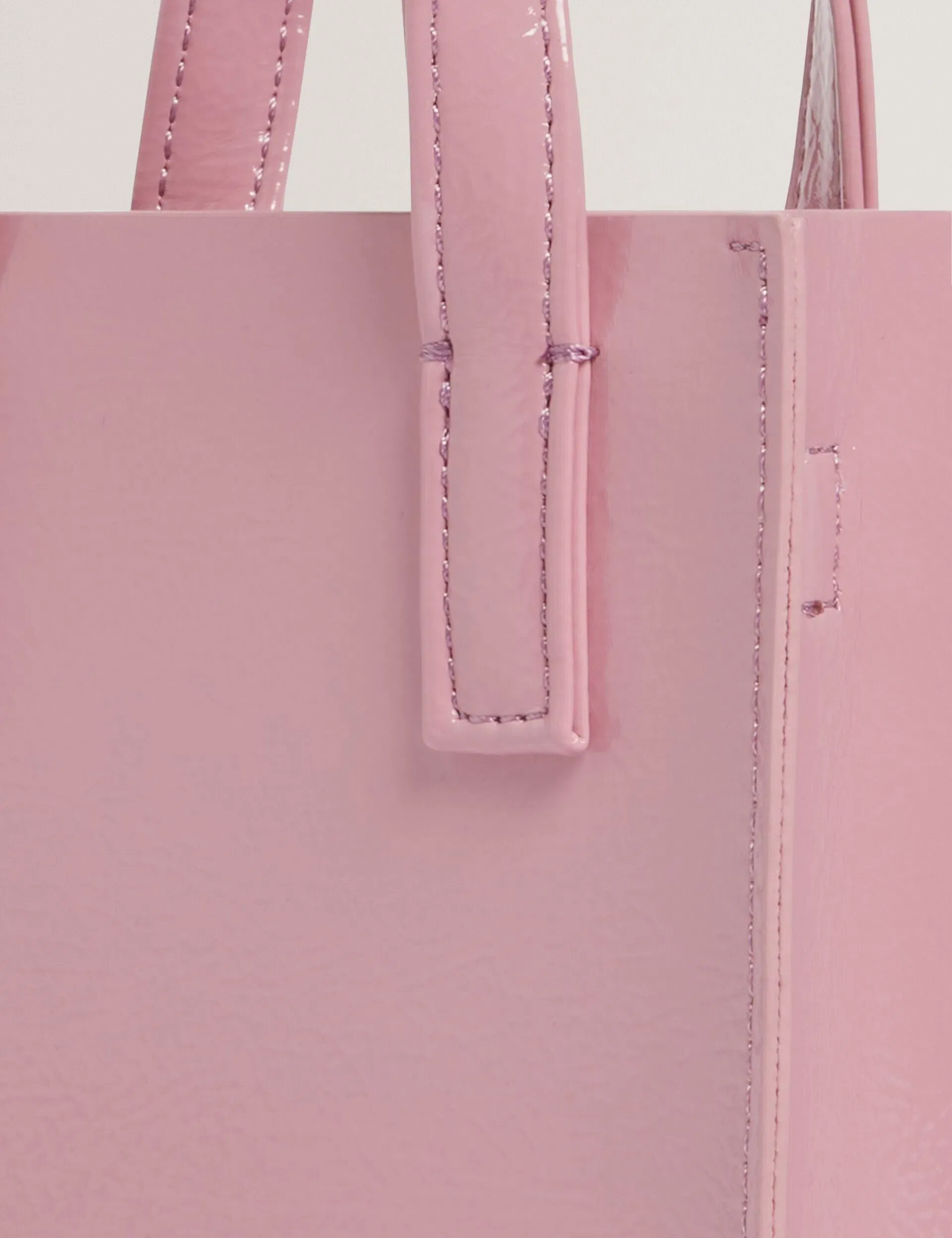 Ted Baker Crinkll Mini Crinkle Patent Pu Icon Tote Bag Pink Women's
