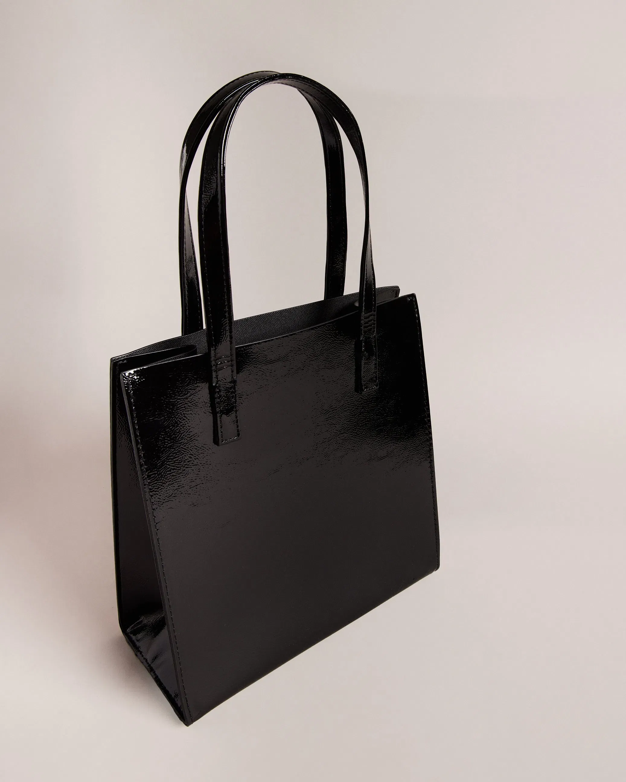 Ted Baker Crinion Crinkle Texture Small Icon Tote Bag Black Women's