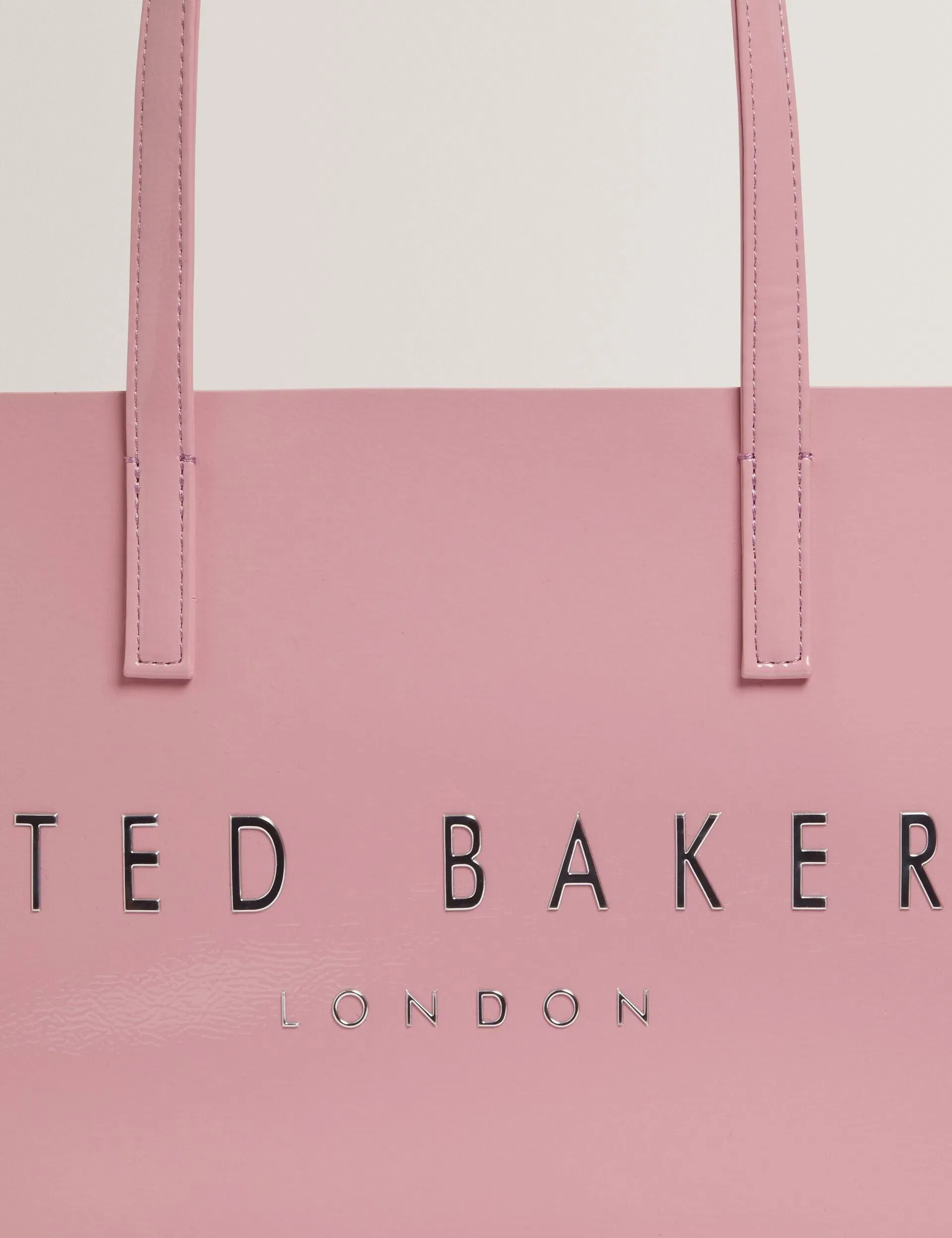 Ted Baker Crinell Crinkled Pu Elongated Icon Tote Bag Pink Women's
