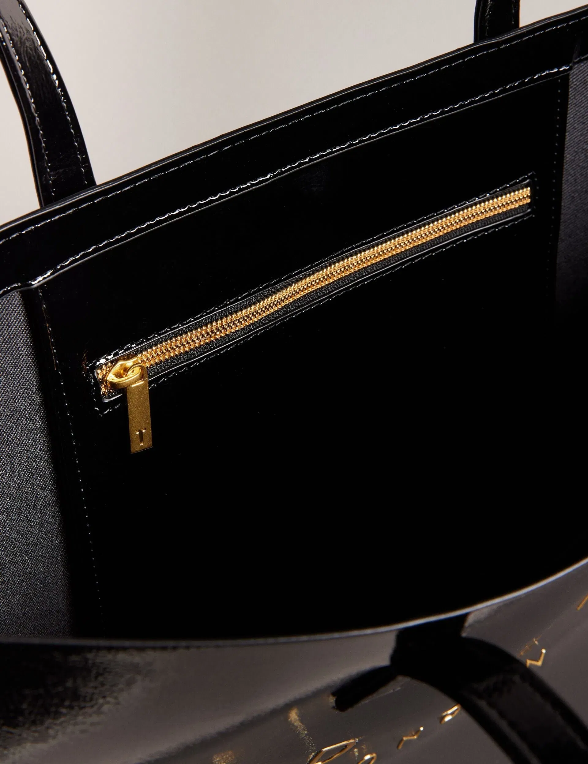 Ted Baker Crikon Crinkle Faux Leather Wide Icon Tote Bag Black Women's
