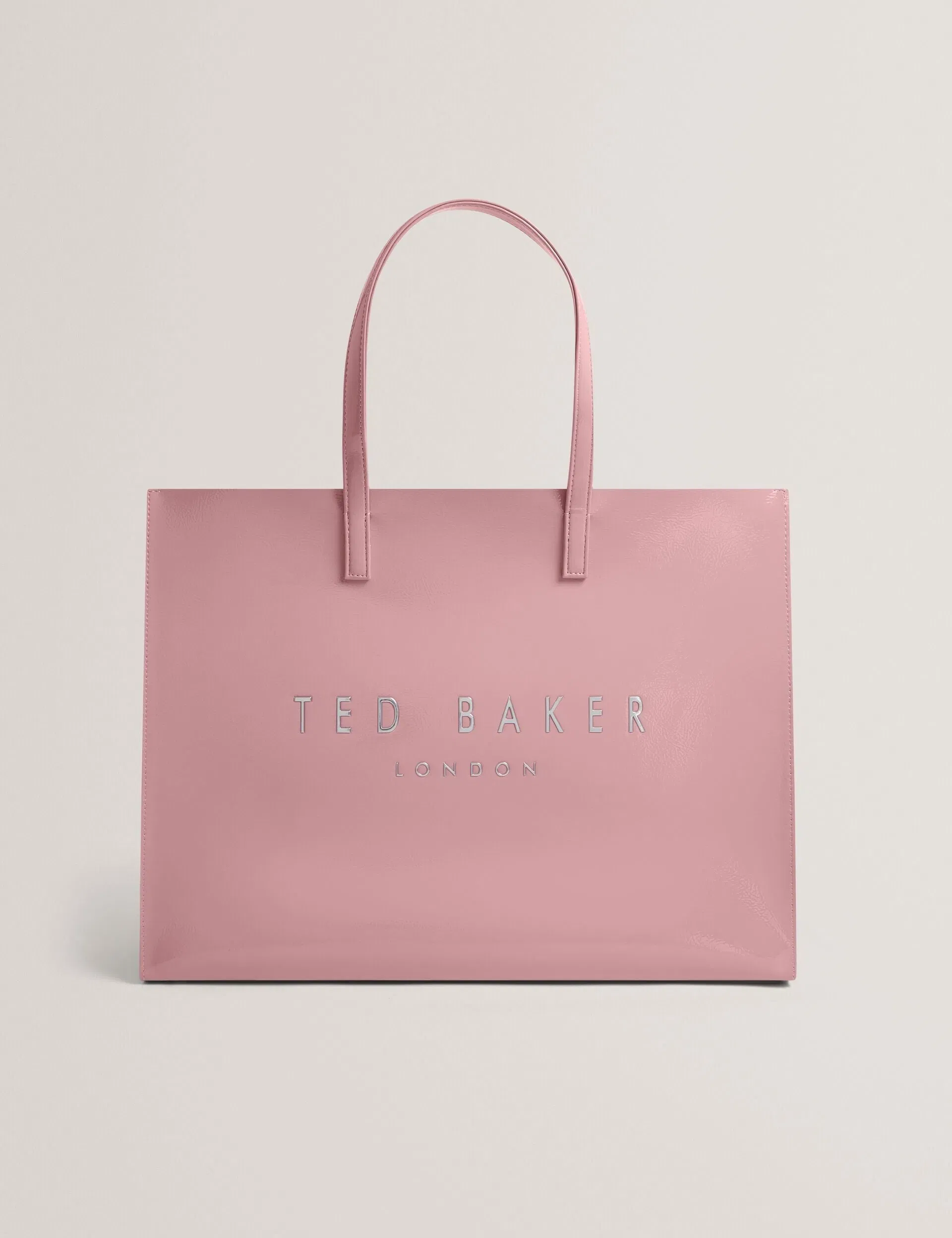 Ted Baker Crikon Crinkled Pu Wide Icon Tote Bag In Pink Women's