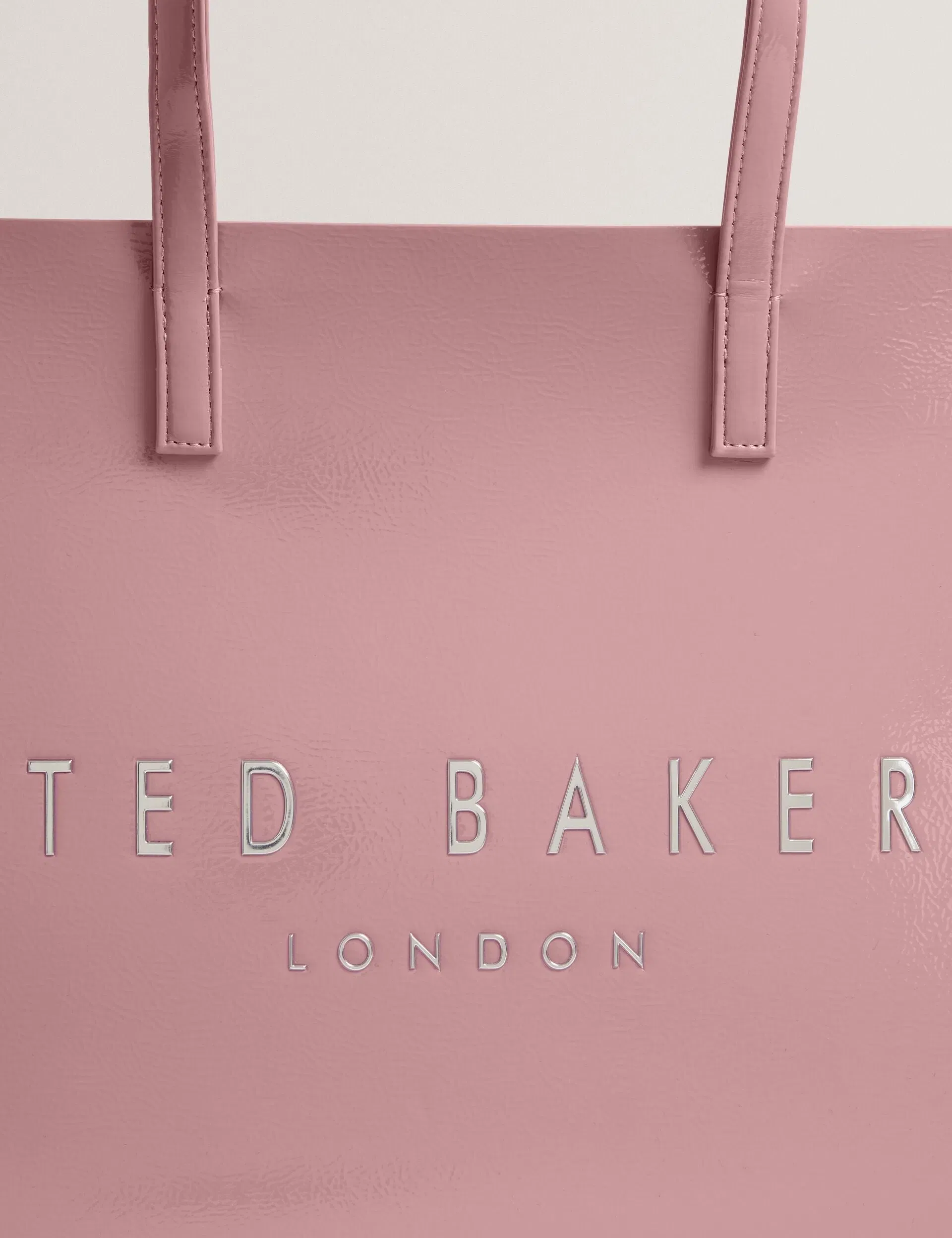 Ted Baker Crikon Crinkled Pu Wide Icon Tote Bag In Pink Women's