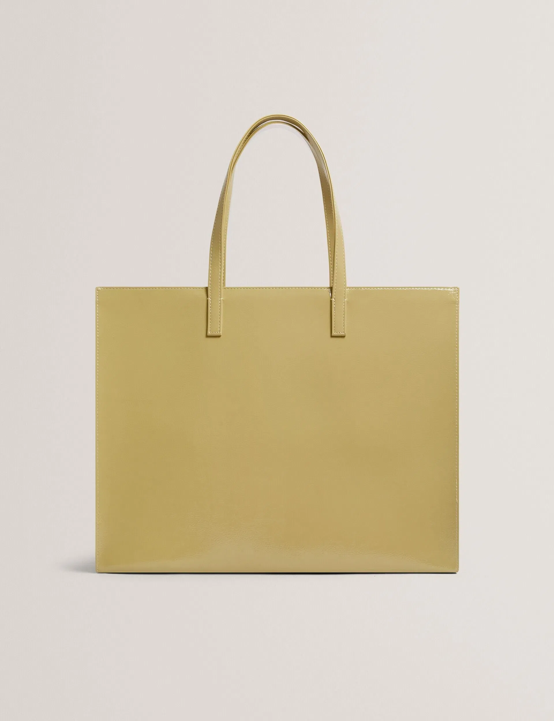 Ted Baker Crikon Crinkled Pu Oversized Icon Tote Bag Light Yellow Women's