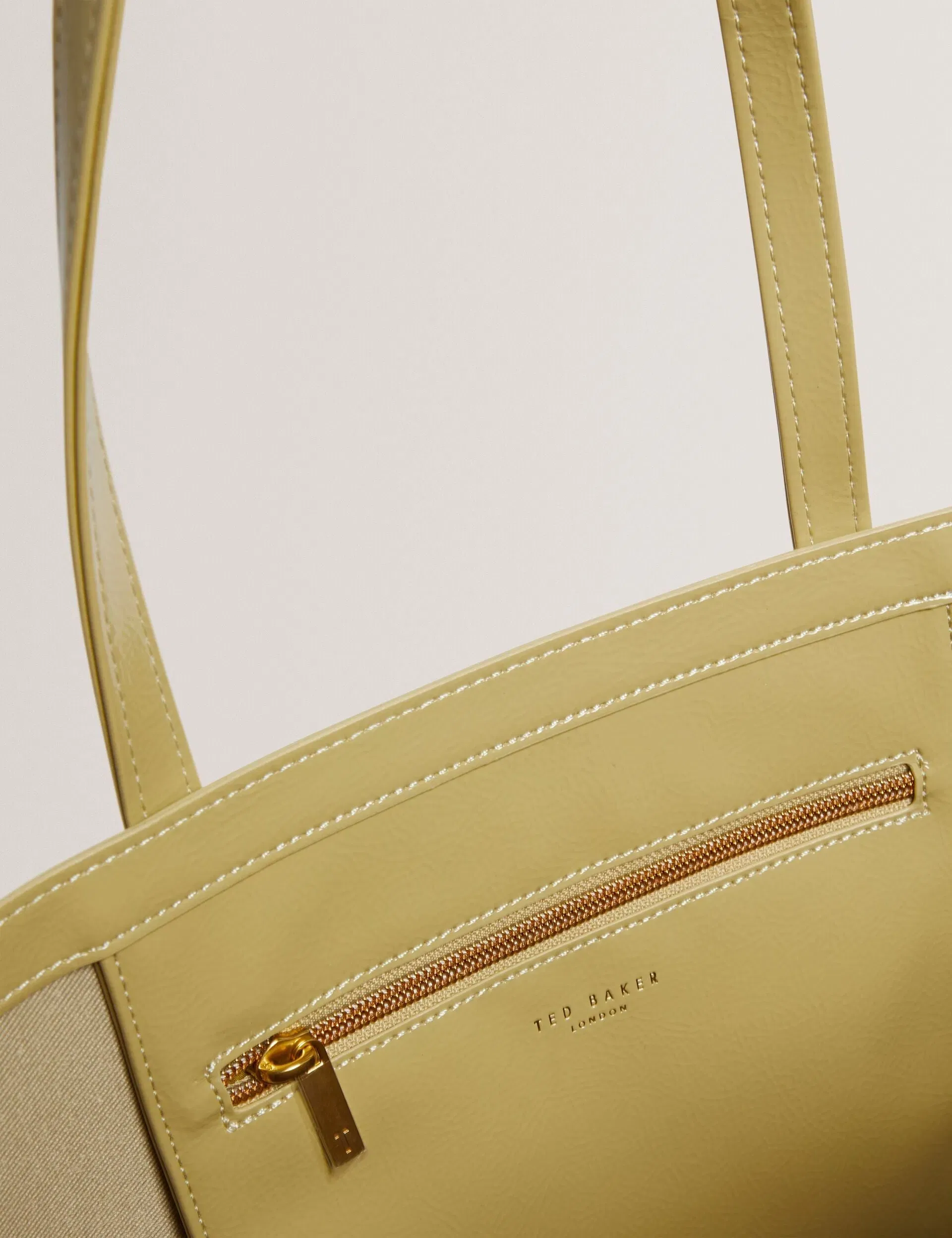 Ted Baker Crikon Crinkled Pu Oversized Icon Tote Bag Light Yellow Women's