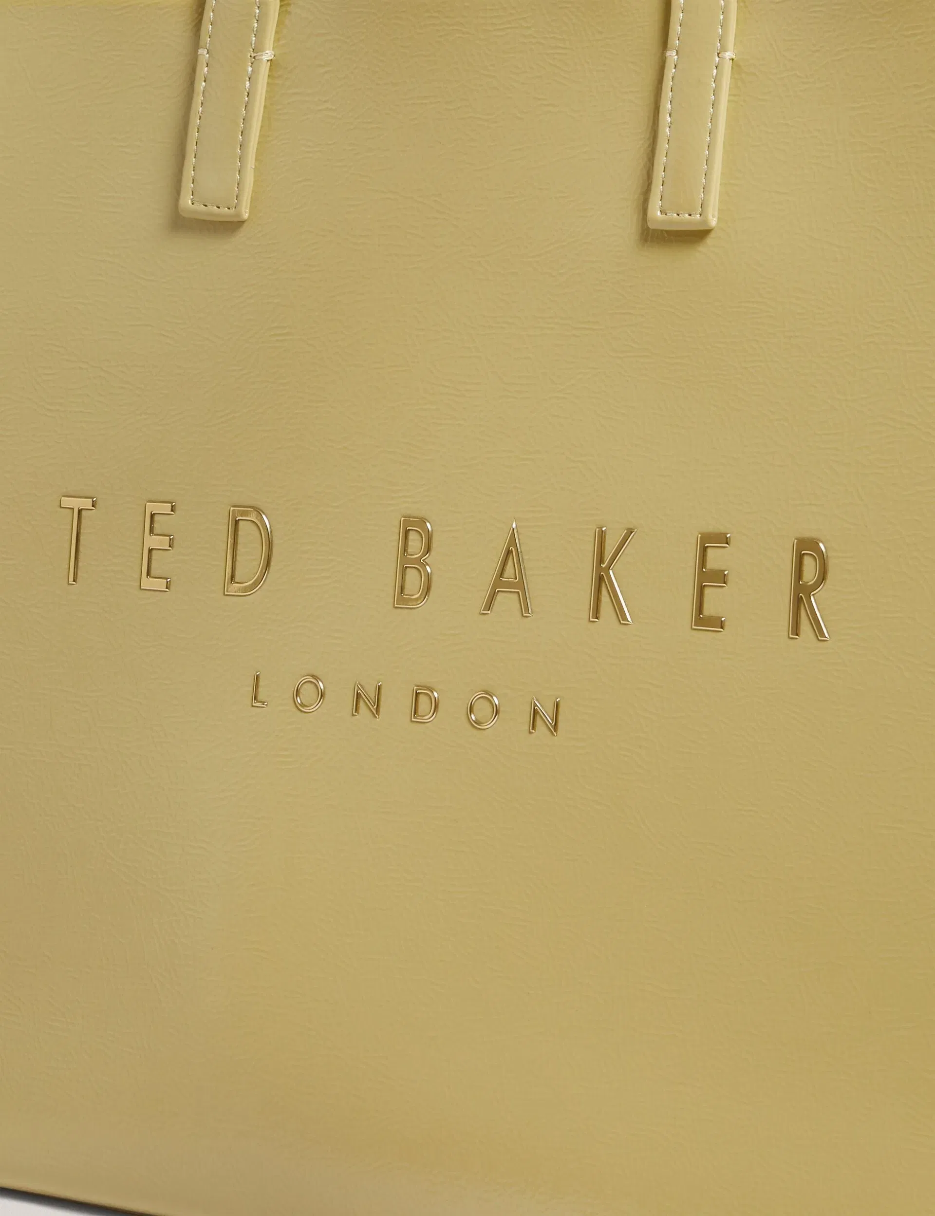 Ted Baker Crikon Crinkled Pu Oversized Icon Tote Bag Light Yellow Women's