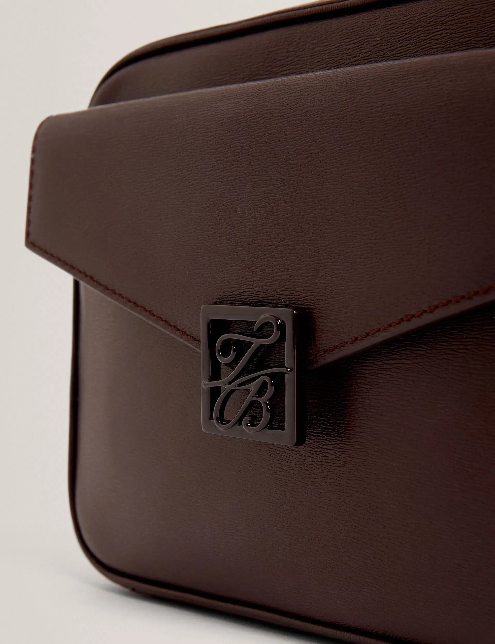 Ted Baker Anilaa Tb Detail Leather Crossbody Camera Bag Wine Women's