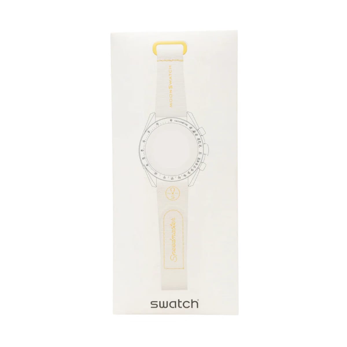 Swatch x Omega Bioceramic Moonswatch White Yellow Rubber Straps