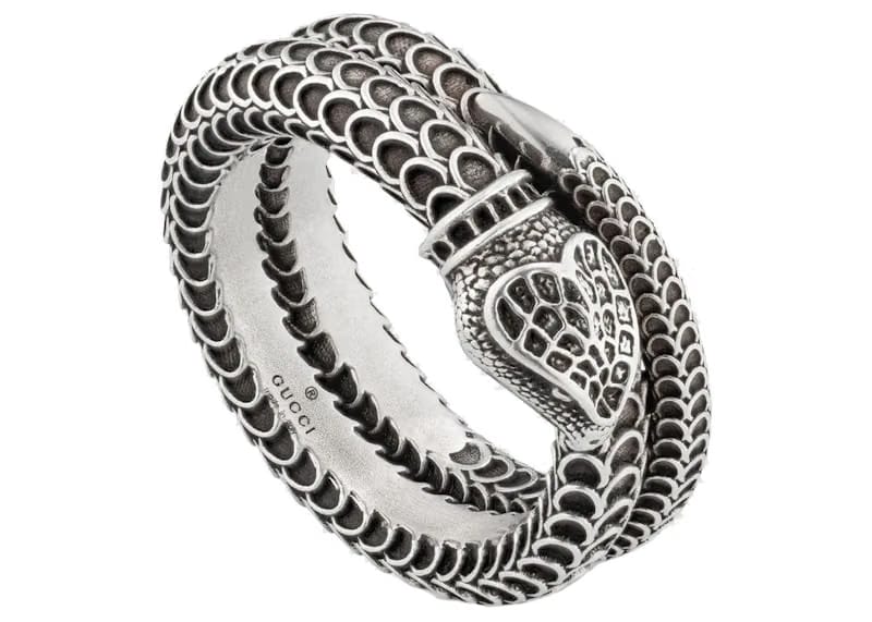 Gucci Garden Snake Ring Silver