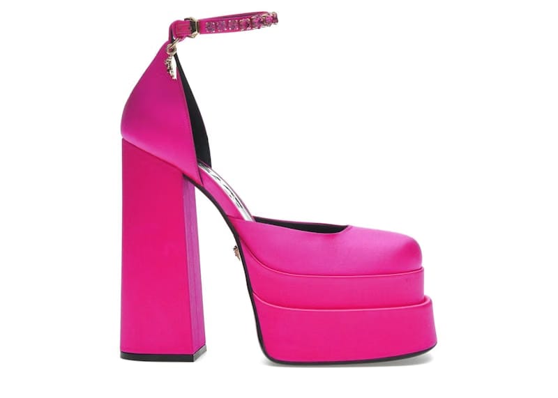 Versace Medusa Aevitas 155mm Platform Pumps Deep Fuschia