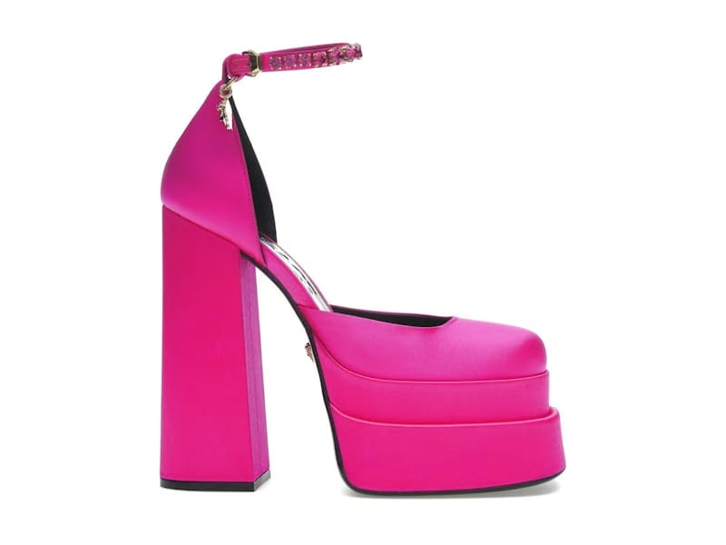 Versace Medusa Aevitas 155mm Platform Pumps Deep Fuschia