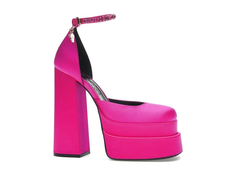 Versace Medusa Aevitas 155mm Platform Pumps Deep Fuschia