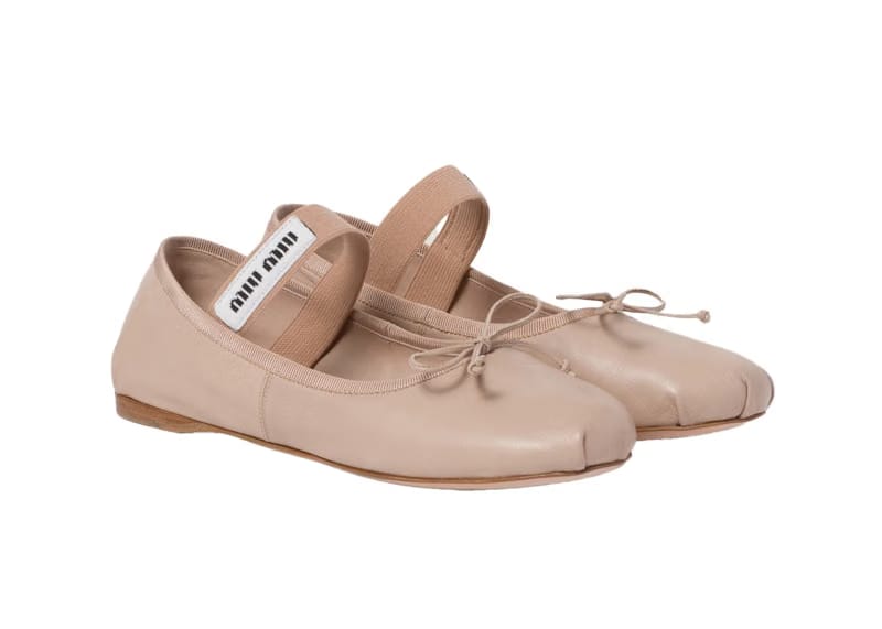 Miu Miu Ballerinas Water Lily Leather