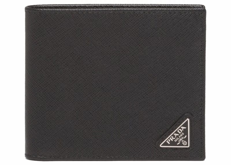 Prada Saffiano Leather Bi-Fold Wallet Black