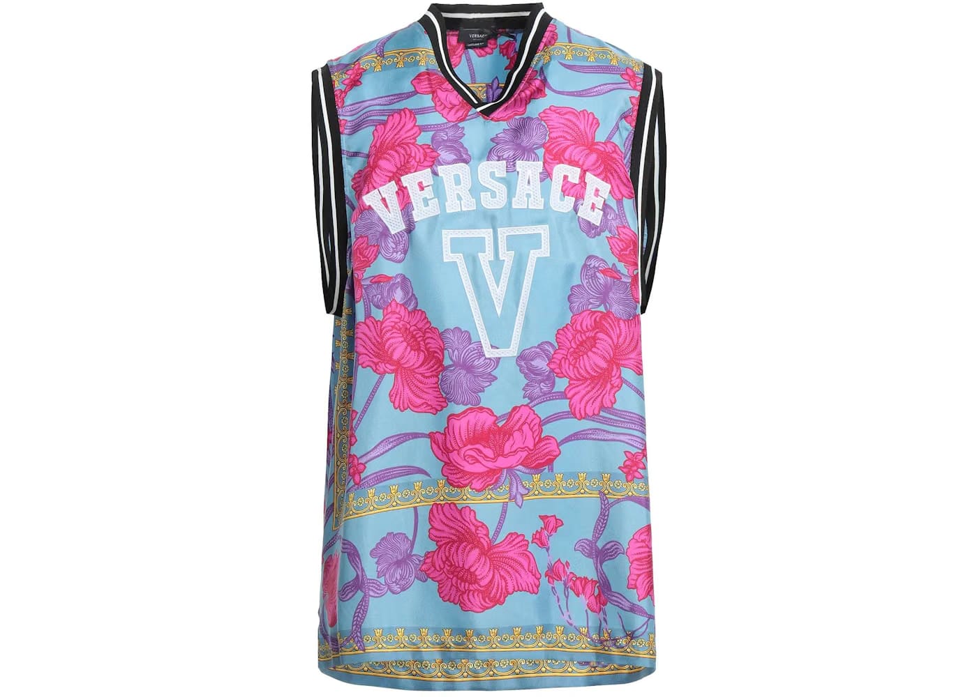 Versace 78 Jersey Tank Top Pastel Blue/Multi