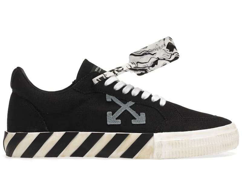 OFF-WHITE Vulc Low Black Light Blue Arrow