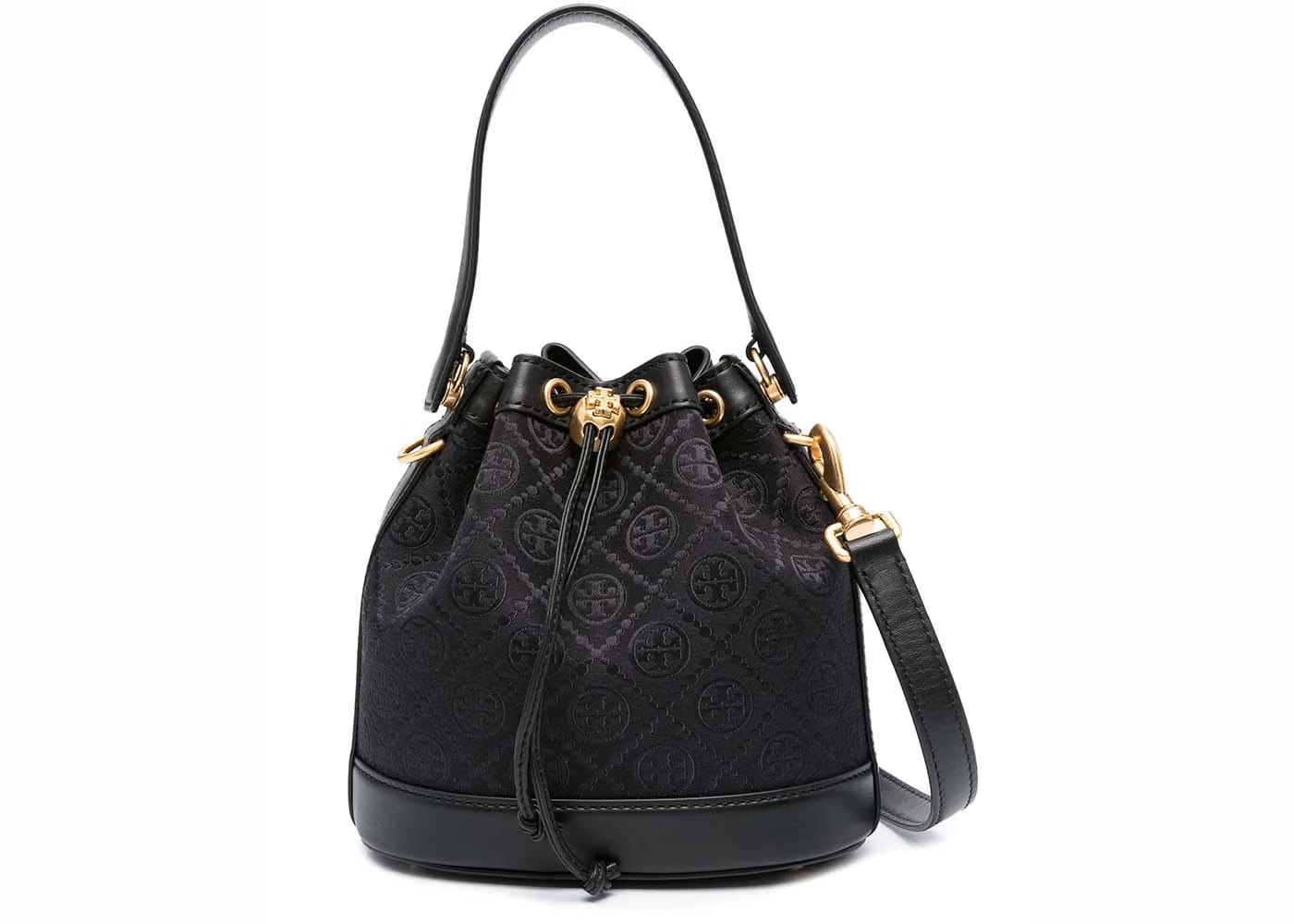 Tory Burch T Monogram Bucket Bag Black