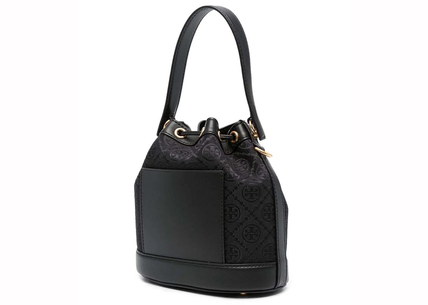 Tory Burch T Monogram Bucket Bag Black