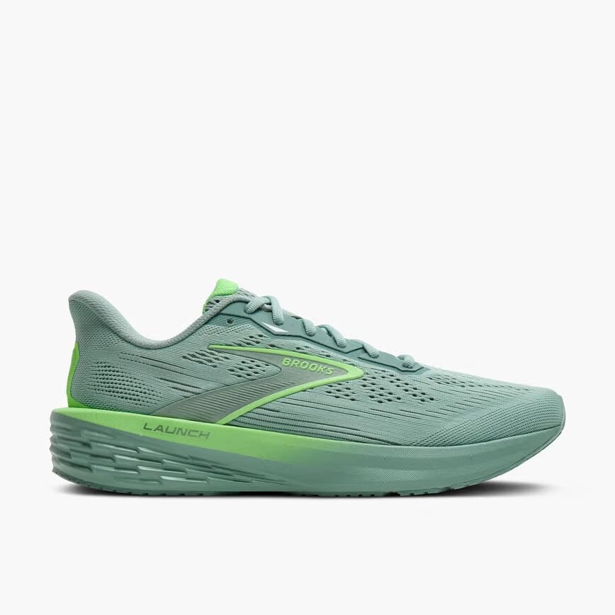 Brooks Launch 12 Gray Mist/Green