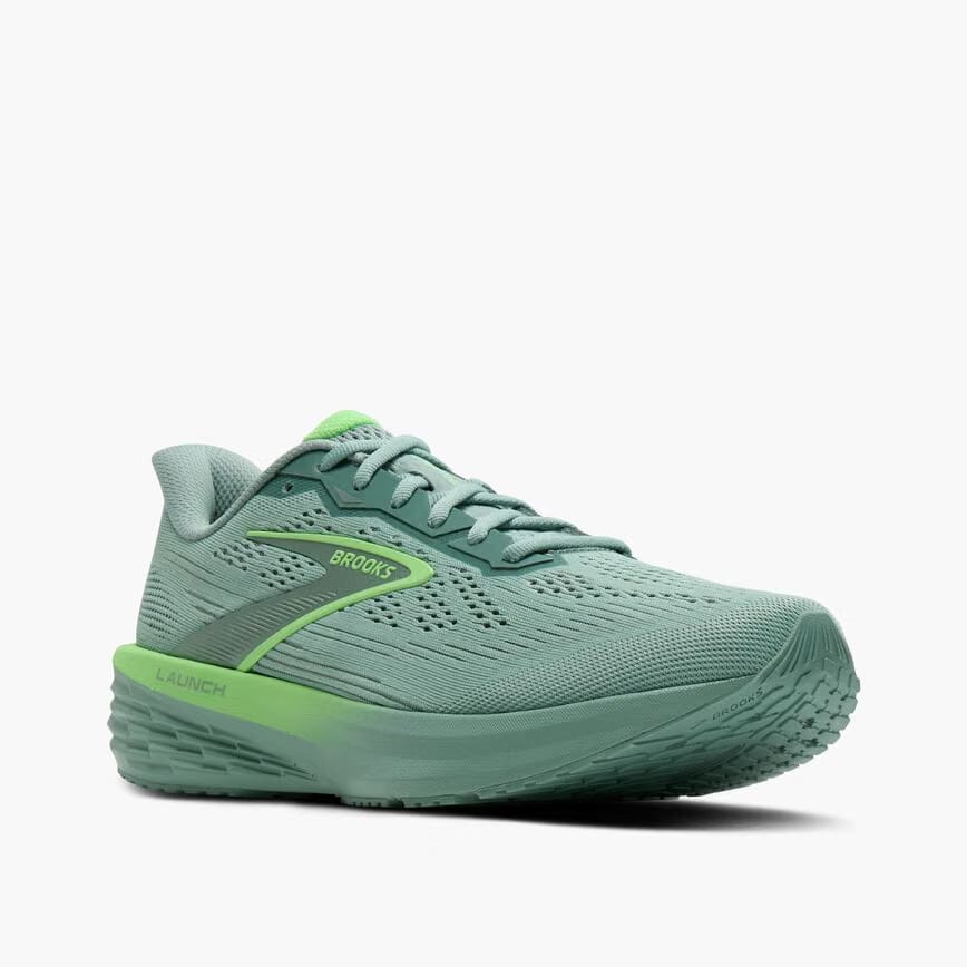 Brooks Launch 12 Gray Mist/Green