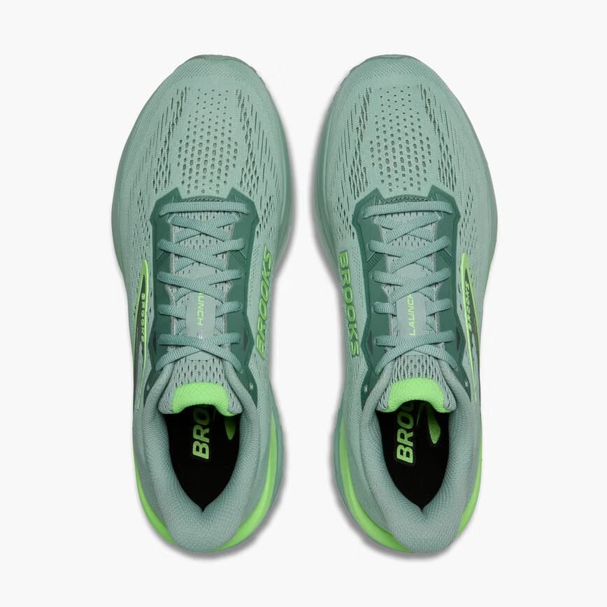 Brooks Launch 12 Gray Mist/Green