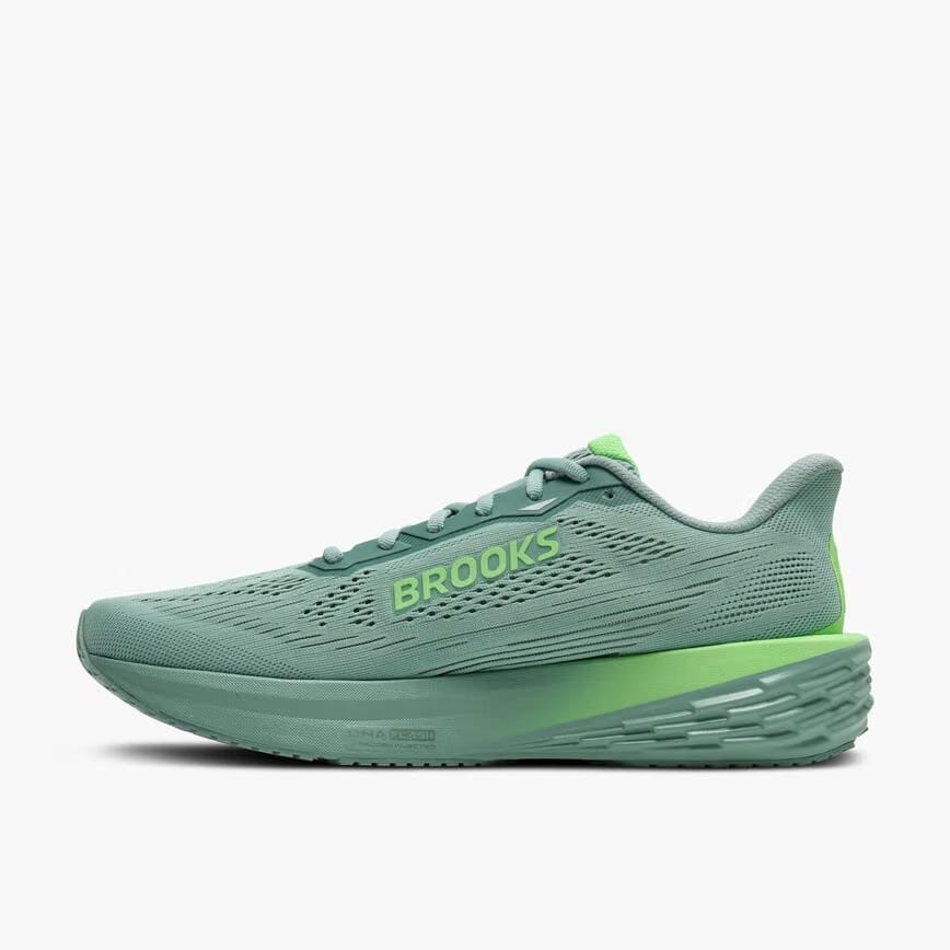 Brooks Launch 12 Gray Mist/Green
