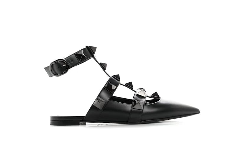 Valentino Garavani Roman Studs Sandals Black (Women's)