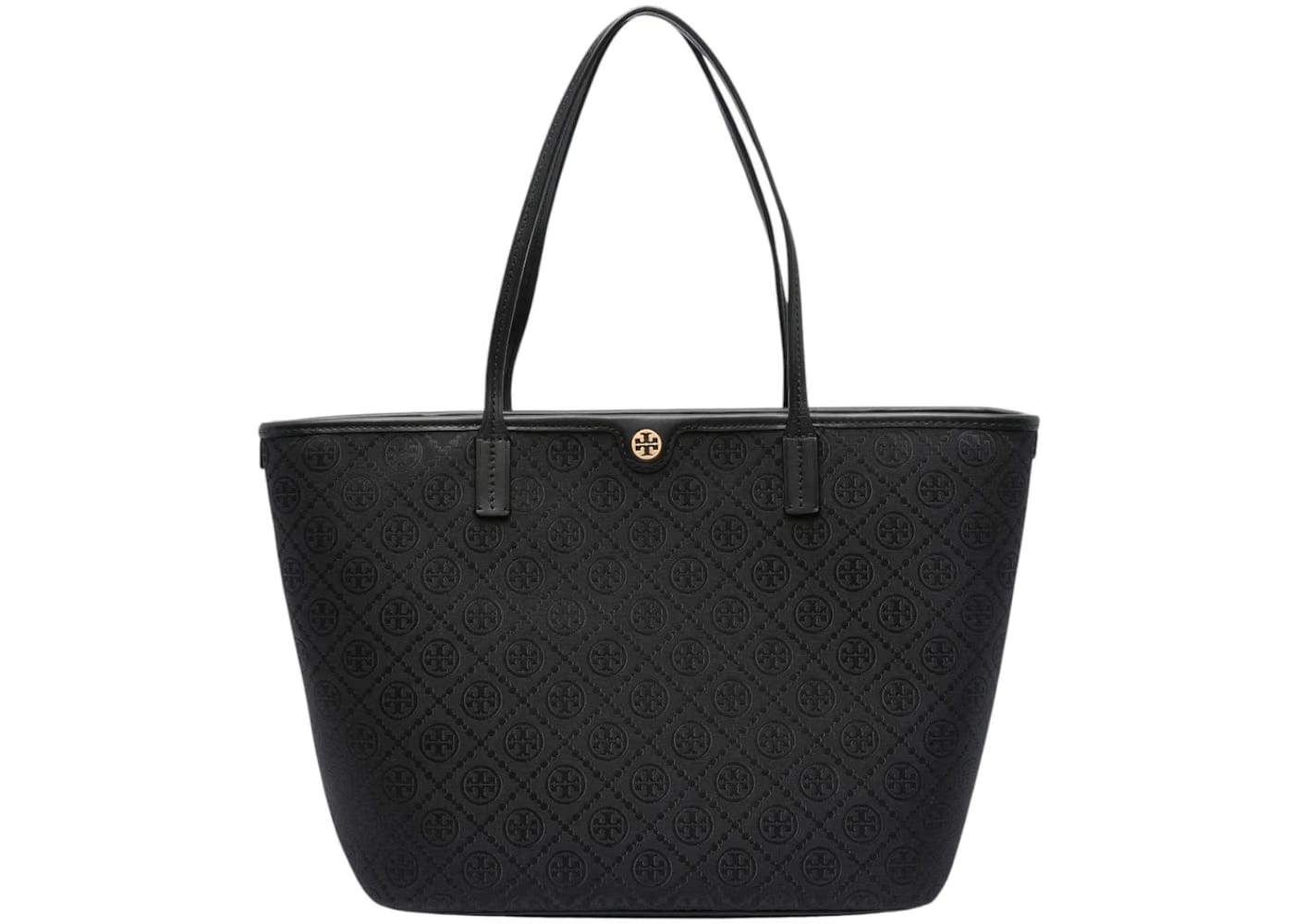 Tory Burch T Monogram Zip Tote Black
