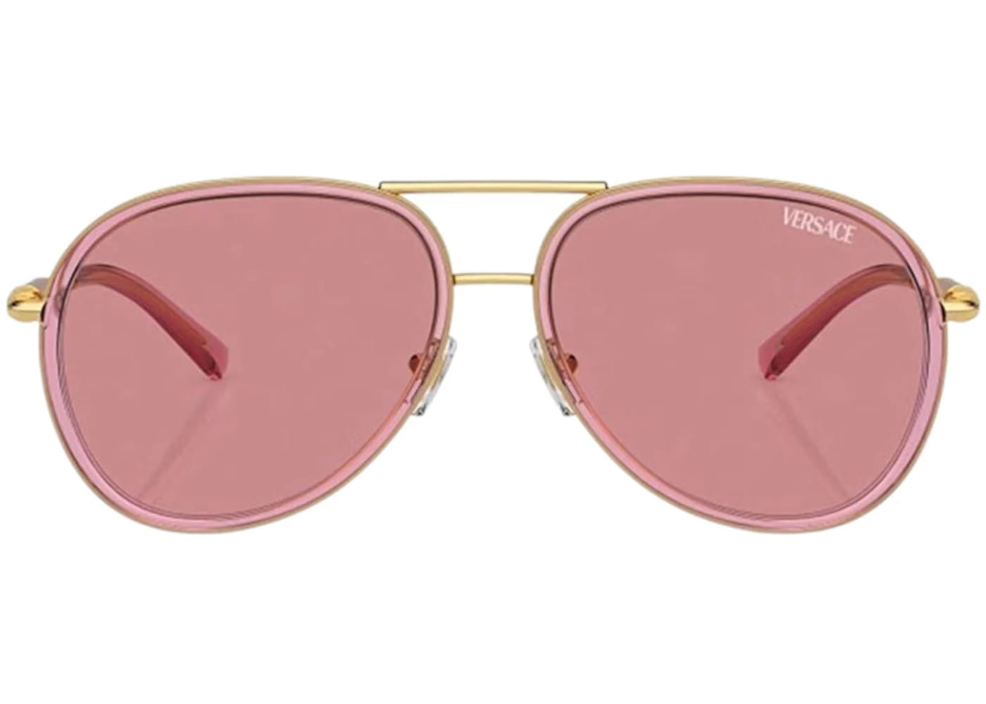 Versace Aviator Sunglasses Pink Pink Transparent (VE2260 100284)