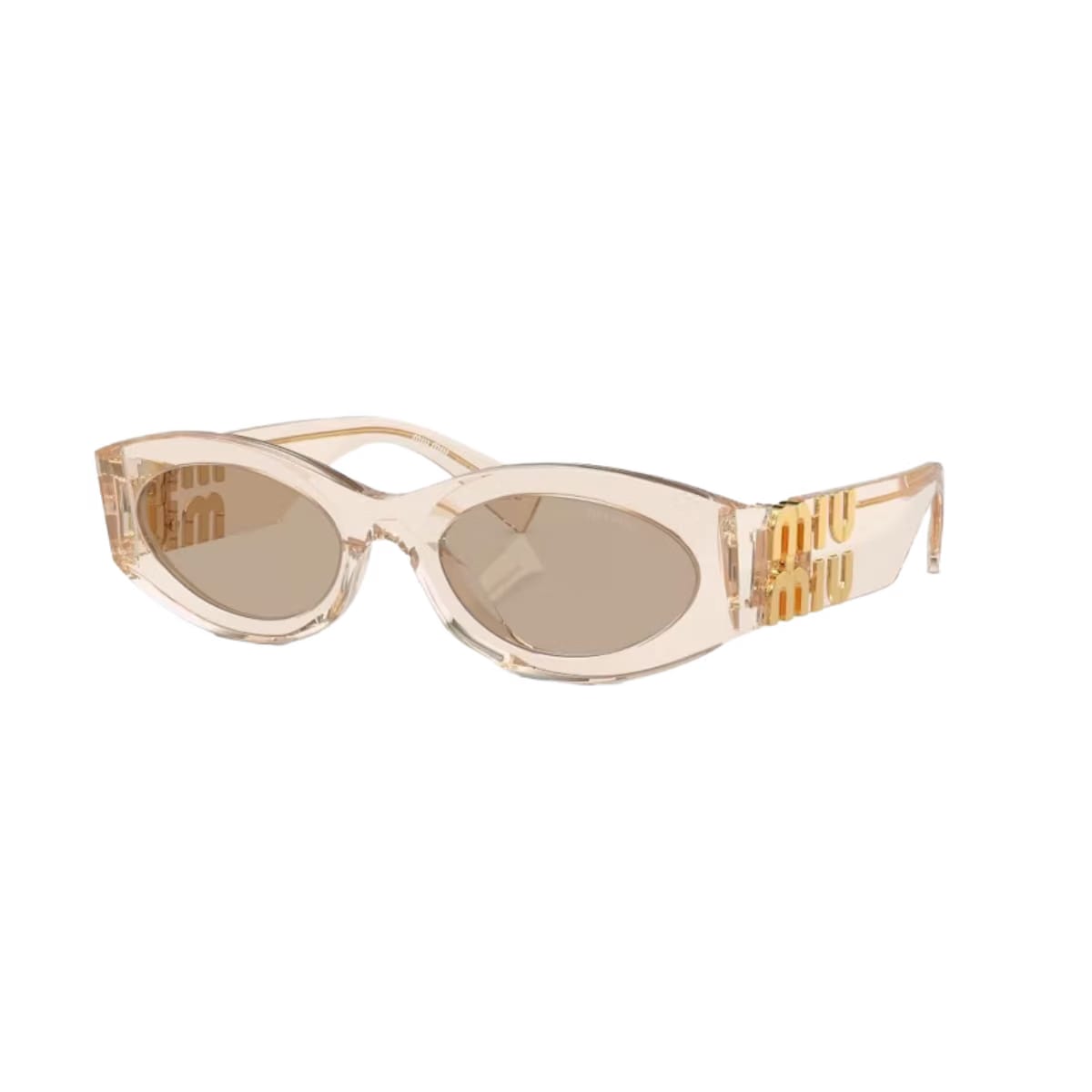 Miu Miu Glimpse Sunglasses Sand Transparent/Brown (0MU 11WS 11T40F54)