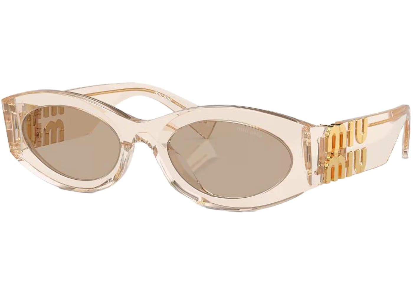 Miu Miu Glimpse Sunglasses Sand Transparent/Brown (0MU 11WS 11T40F54)