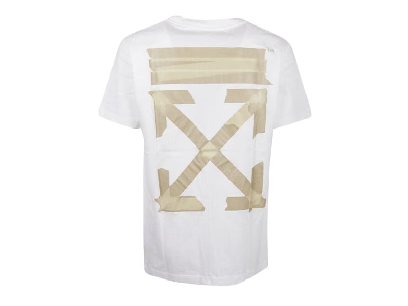 OFF-WHITE Slim Fit Tape Arrows T-Shirt White/Beige