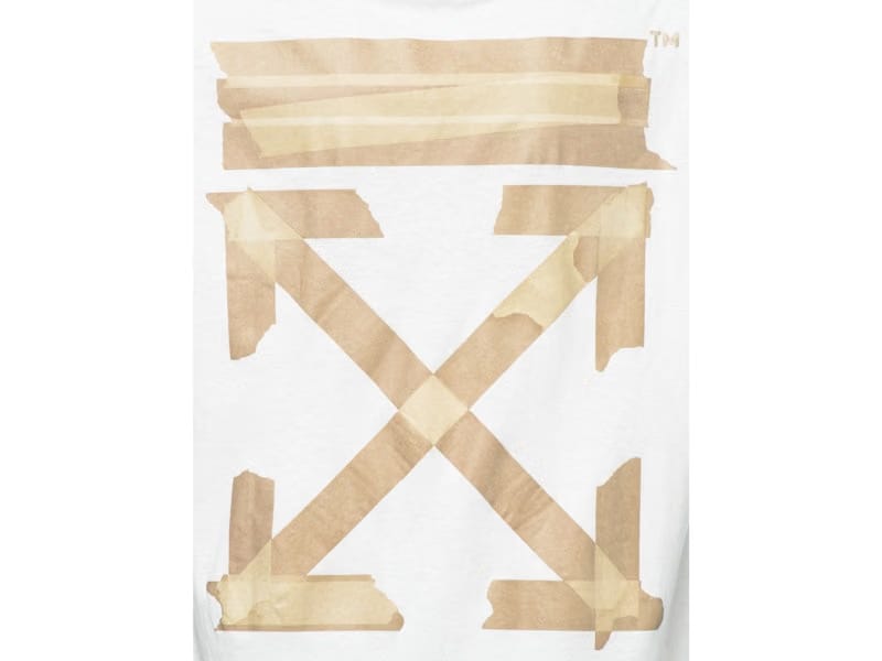 OFF-WHITE Slim Fit Tape Arrows T-Shirt White/Beige