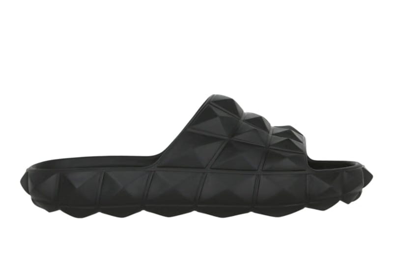 Valentino Roman Stud Turtle Slide Sandal Black (Women's)