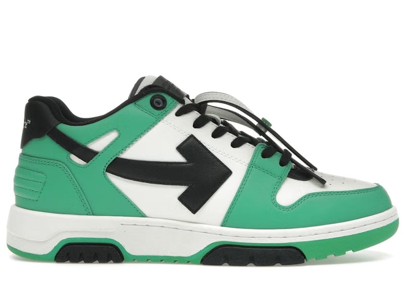 OFF-WHITE Out Of Office OOO Low Tops Green Black