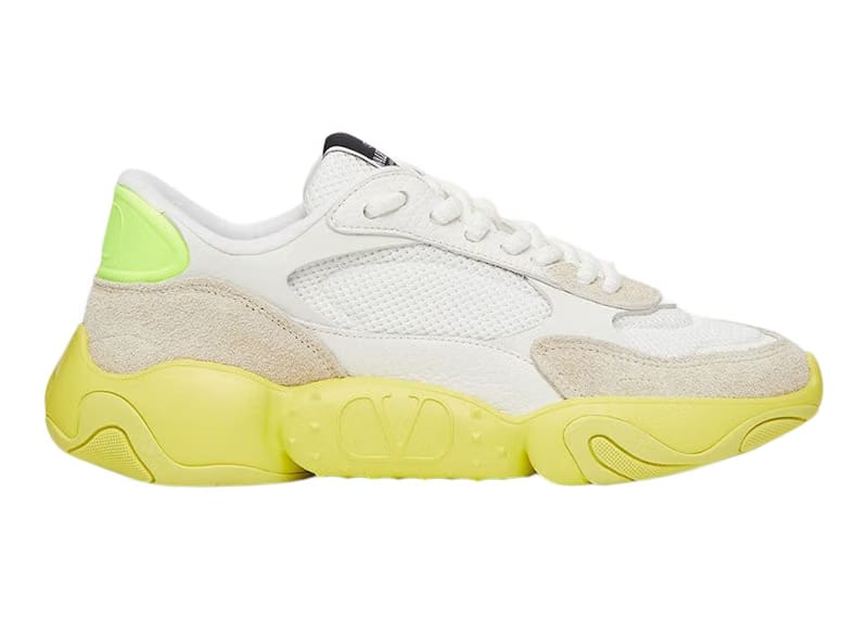 Valentino Garavani Bubbleback White Ice Neon Yellow