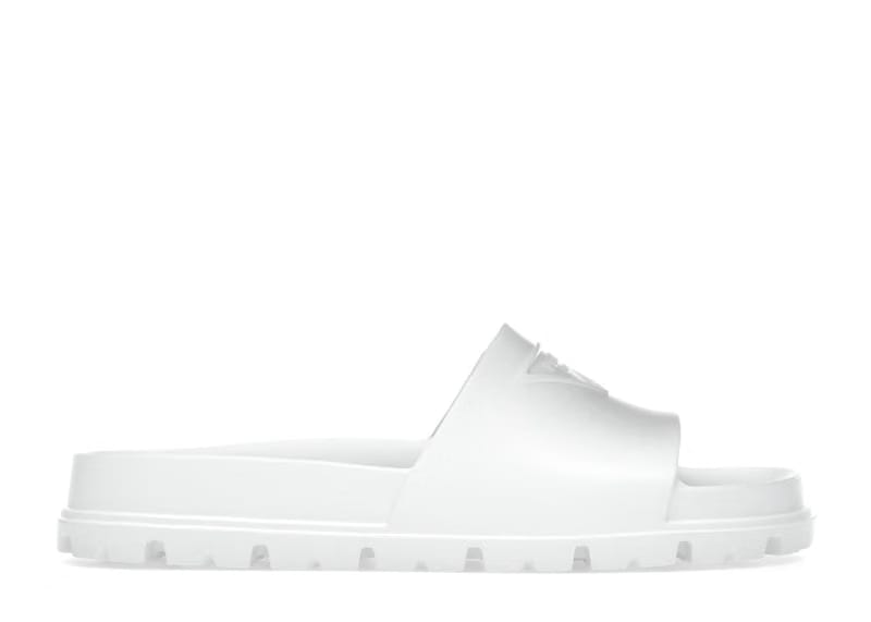 Prada Rubber Slides White (Women's)