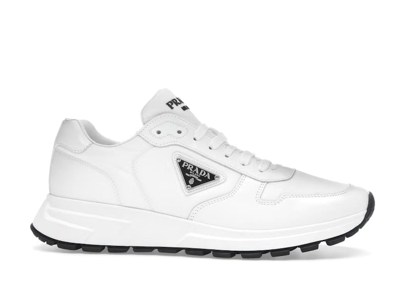 Prada PRAX 01 Sneakers Re-Nylon Brushed Leather White Black