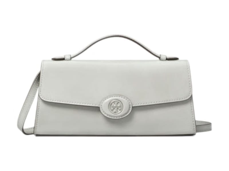 Tory Burch Mini Robinson Spazzolato Crossbody Stone