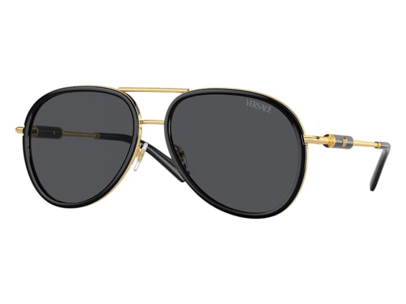 Versace Aviator Sunglasses Gray Black (VE2260 100287)