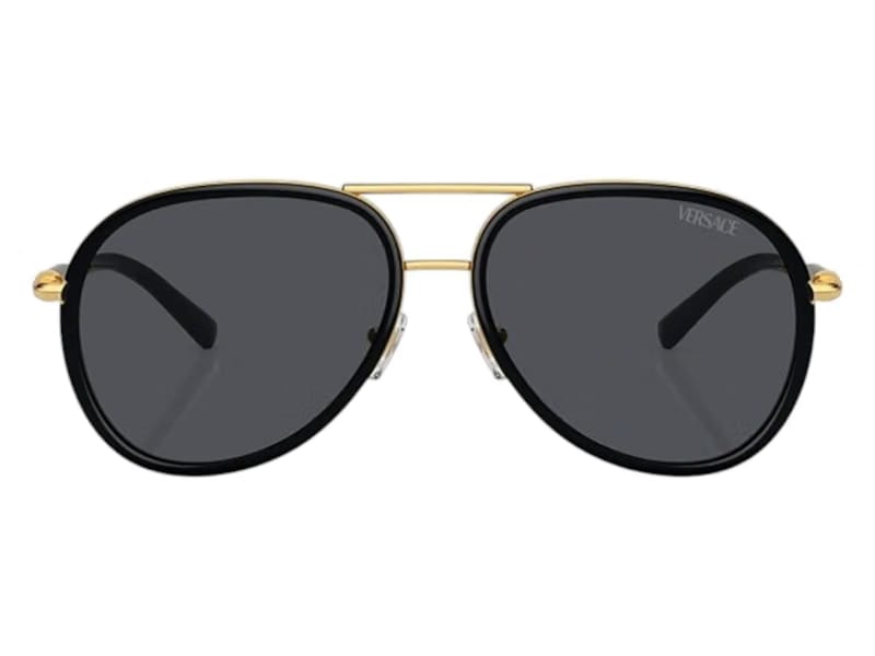 Versace Aviator Sunglasses Gray Black (VE2260 100287)