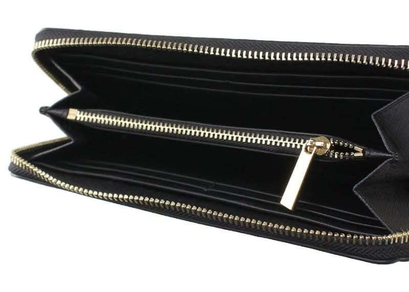 Tory Burch Emerson Zip Continental Wristlet Clutch Black/Ivory