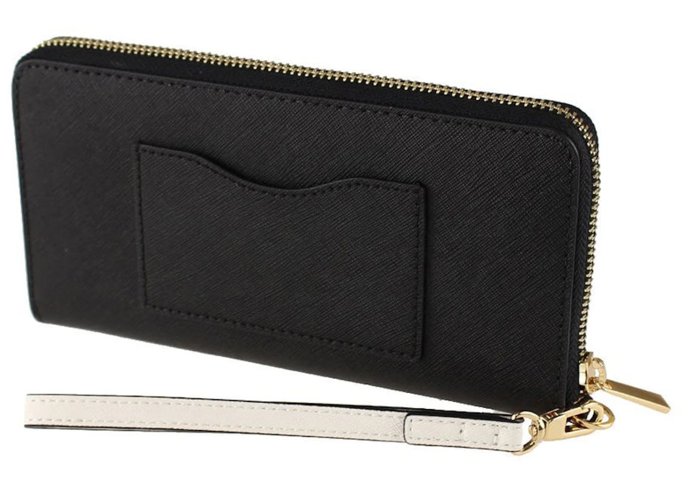 Tory Burch Emerson Zip Continental Wristlet Clutch Black/Ivory