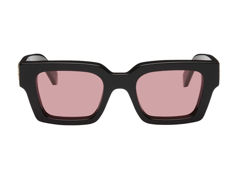 OFF-WHITE Virgil Square Frame Sunglasses Black/Red (OERI126C99PLA0011025)