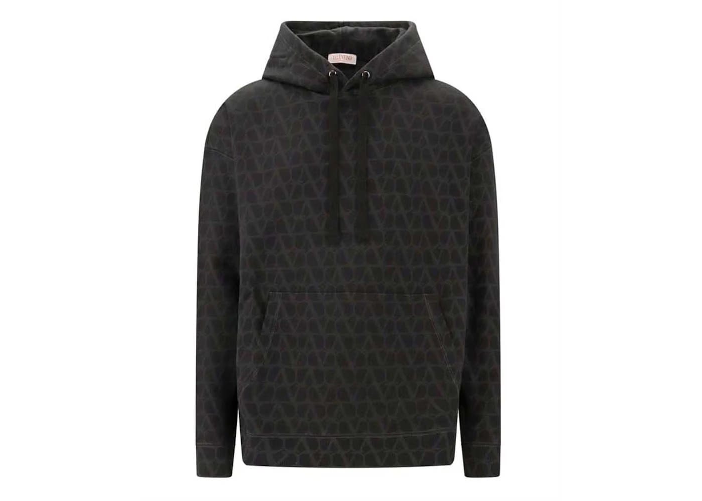 Valentino Allover Logo Hoodie Black