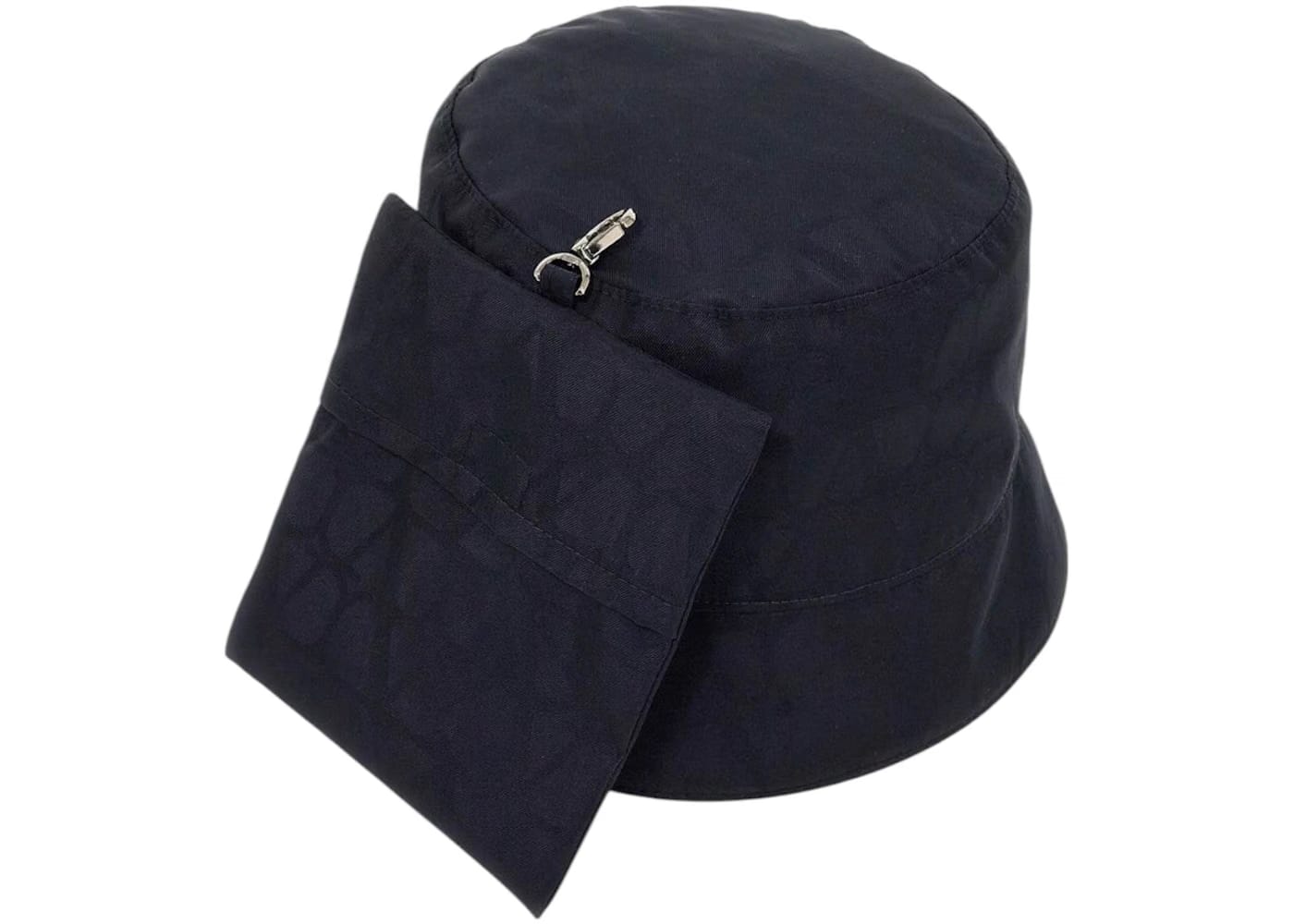 Valentino Toile Iconographe Reversible Bucket Hat with Pouch Pocket Navy
